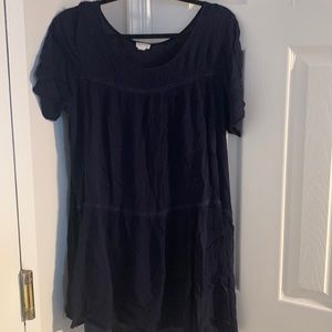 Wild Pearl Navy Gauze Dress with Poly Underlay